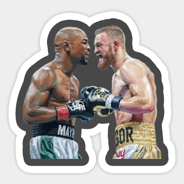 Mayweather vs mcgregor Sticker by TshirtMA